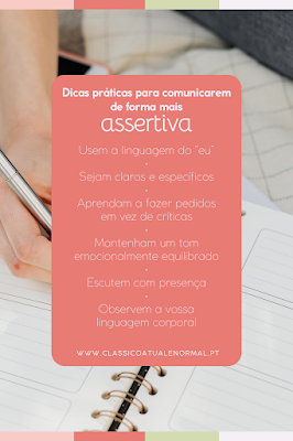 Dicas práticas para uma comunicação mais assertiva Mão a escrever num caderno com lista de dicas práticas para comunicar de forma mais assertiva, incluindo linguagem do eu, clareza, pedidos em vez de críticas e escuta activa